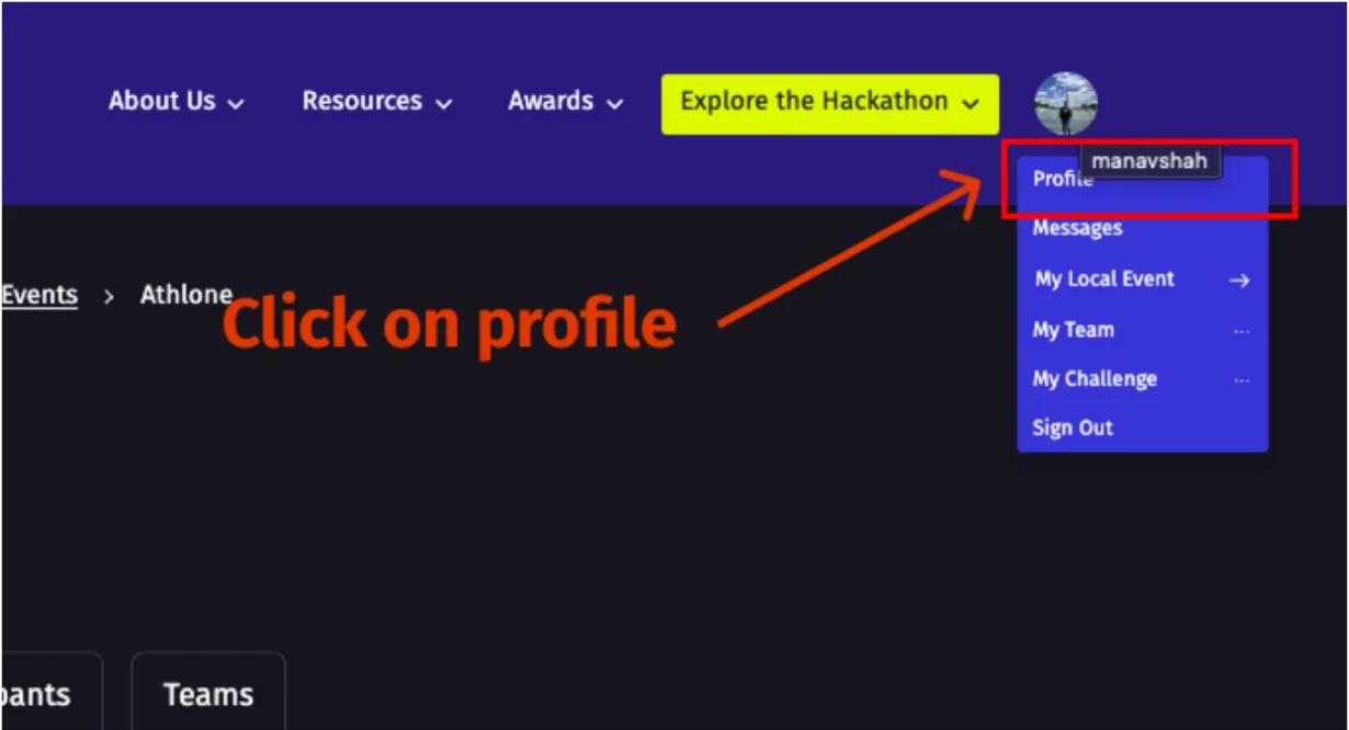 Profile page screenshot