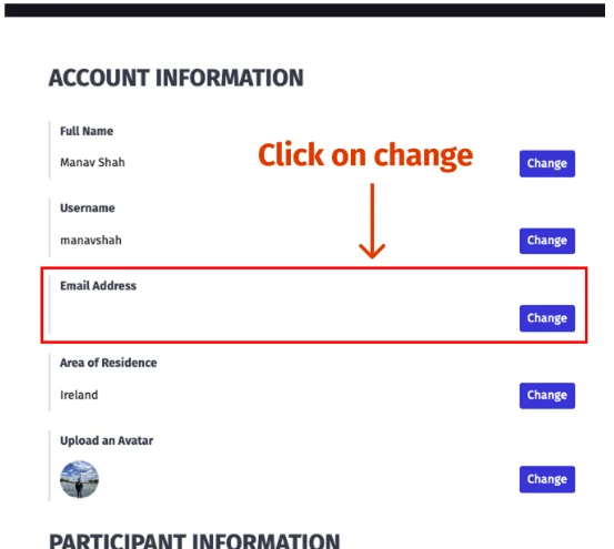 Profile page screenshot